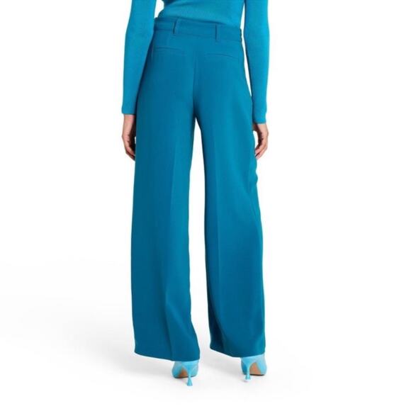 S 🔖 SERGIO HUDSON x Target Teal Blue High-Waist Wide Leg Tailored Trousers - Picture 5 of 10